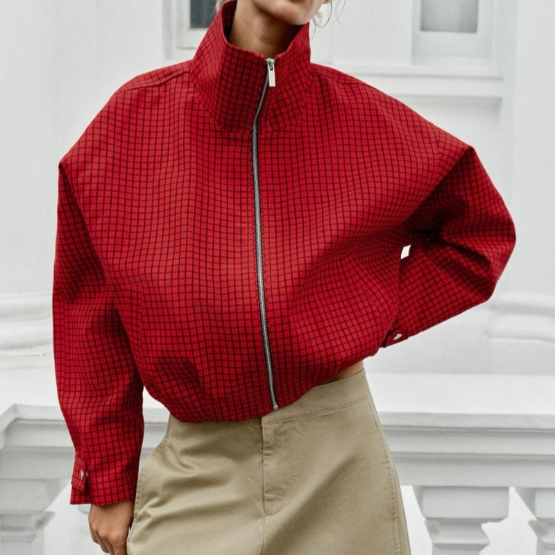 Women's Textured Zip-Front Bomber Jacket - product view 1