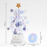 Tarjeta desplegable con forma de árbol de Navidad Tarjeta 3D Tarjeta de felicitación navideña 