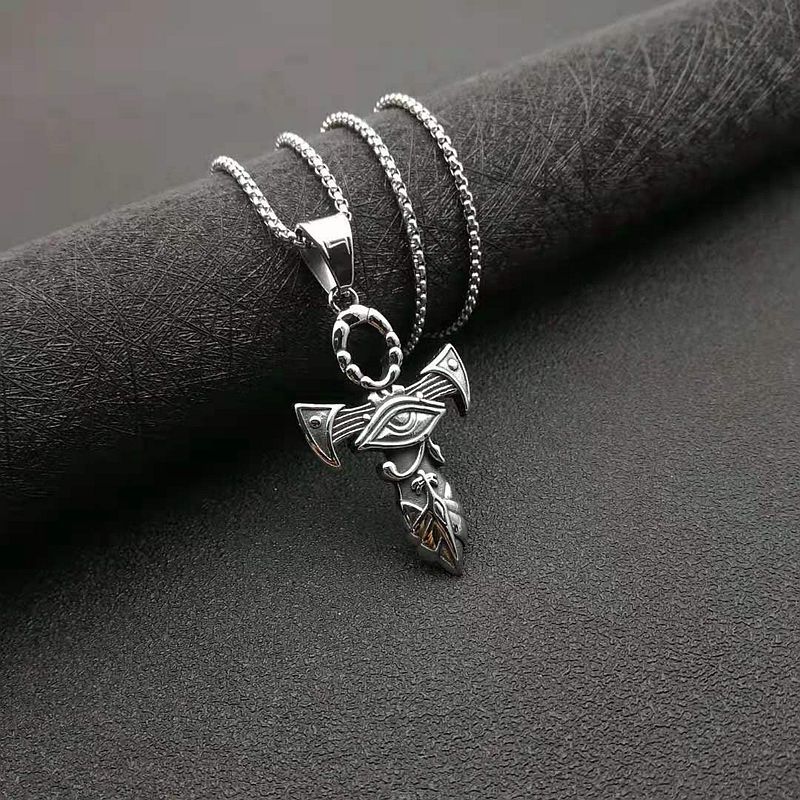 Cross Necklace Stainless Steel Pendant Necklace - WOMONA.COM