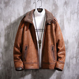 Men's Fashionable Lamb Fur Coat - WOMONA.COM