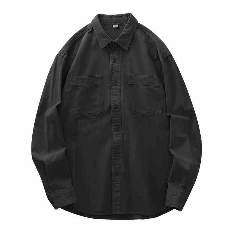 Casual Gray High Sense Shirt Coat - WOMONA.COM