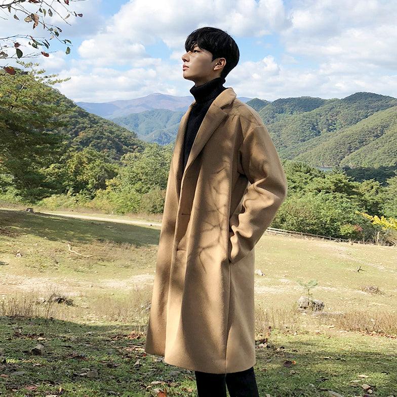 Double Sided Woolen Coat Men's - WOMONA.COM