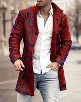 New Men's Woolen Stand Collar Medium Long Pocket Casual Coat - WOMONA.COM