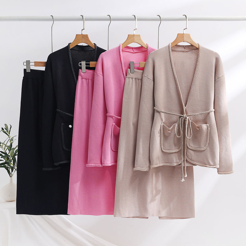 Two-piece Loose Casual Skirt Suit - WOMONA.COM