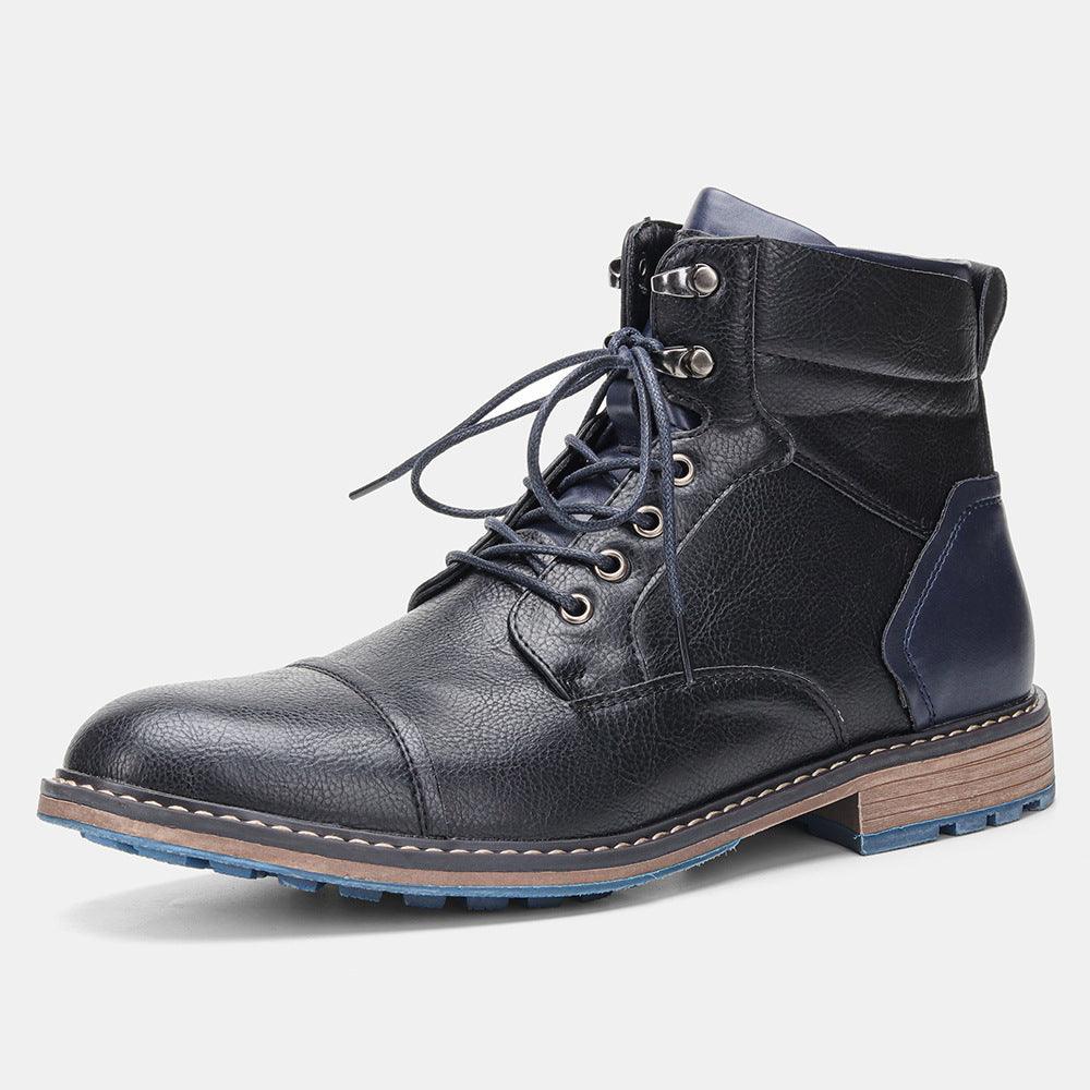 Men Fashion Comfortable Winter Leather Boots - WOMONA.COM