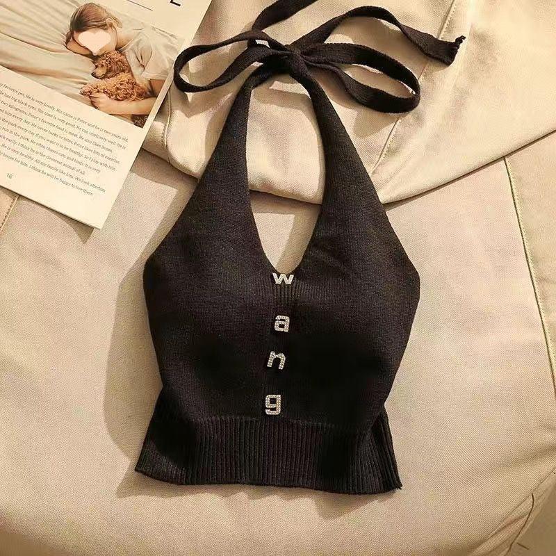 Short Hot Girl Halter Spaghetti Straps Vest - WOMONA.COM