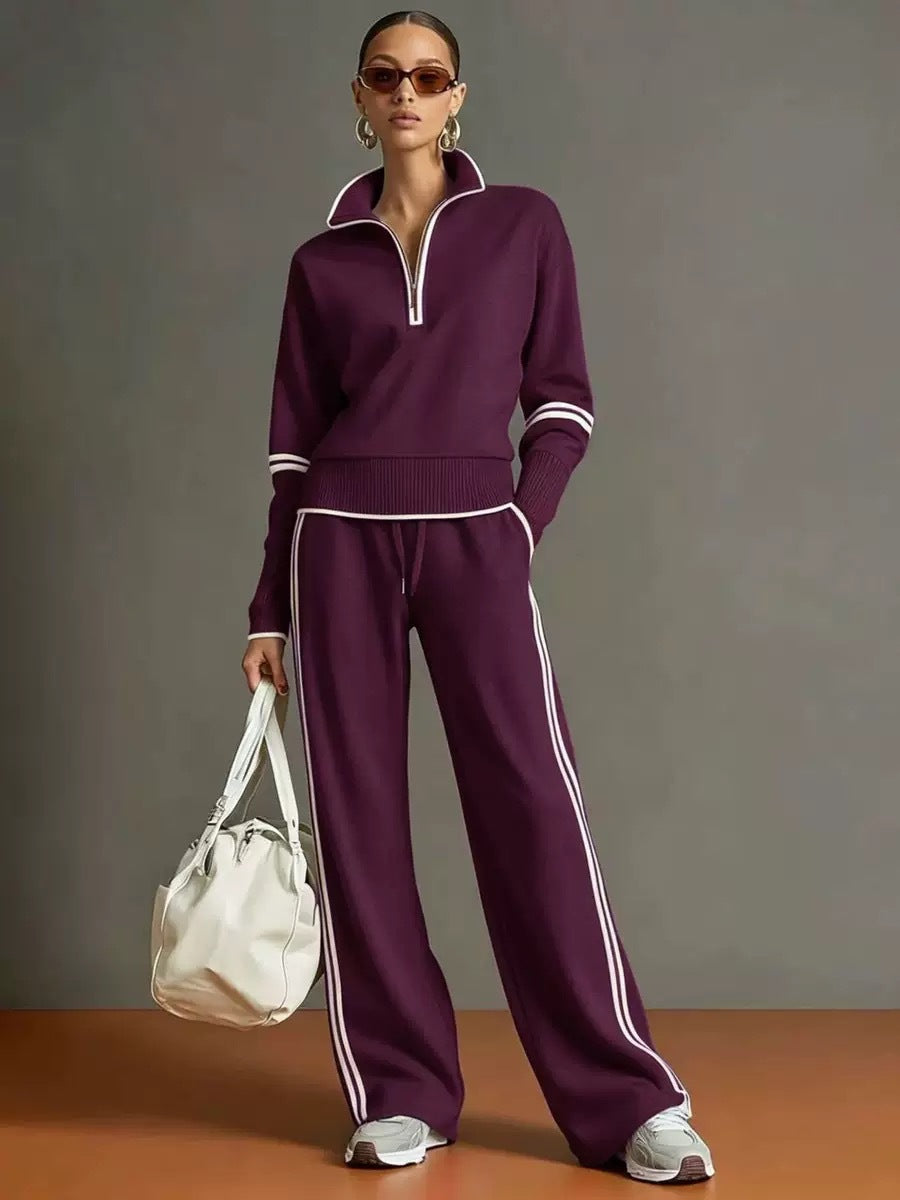 Women's Cotton Long-Sleeve Two-Piece Lounge Set – product view 11 | WOMONA