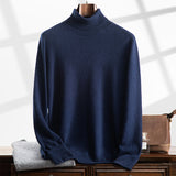 High Lapel Fall Winter Men Cashmere Casual Bottoming Shirt - WOMONA.COM