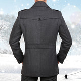 Men's Woolen Coat Mid-length Korean Style - WOMONA.COM