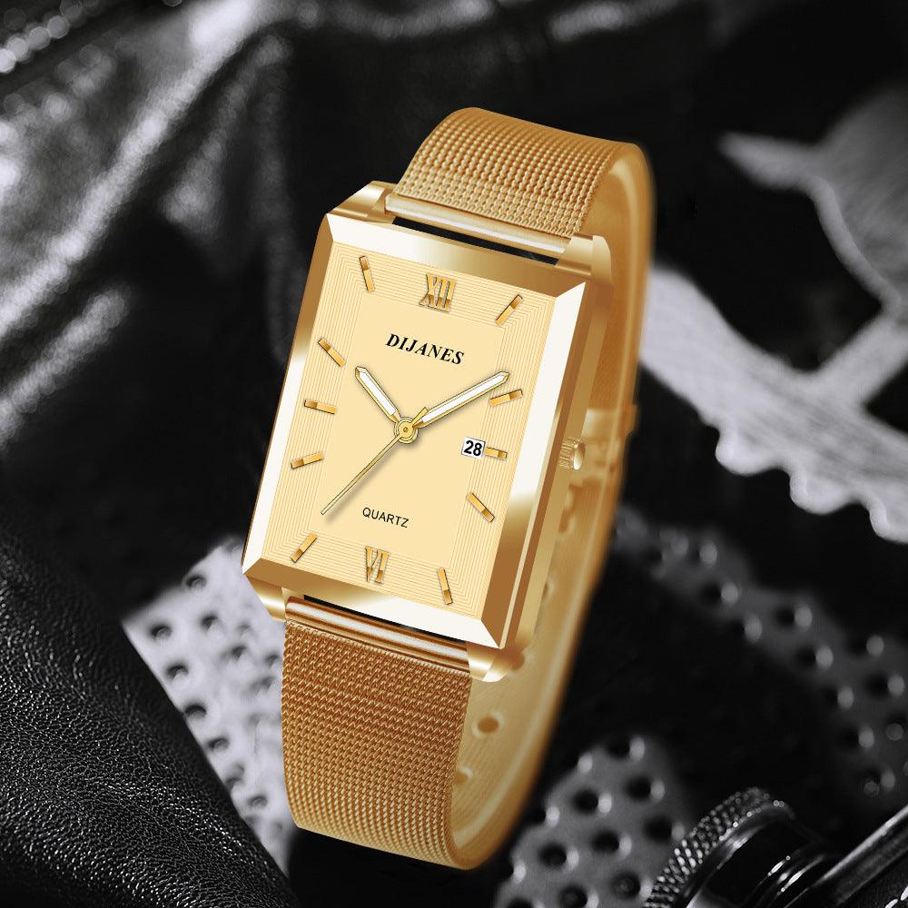 New Business Men's Casual Quartz Square Watch - WOMONA.COM
