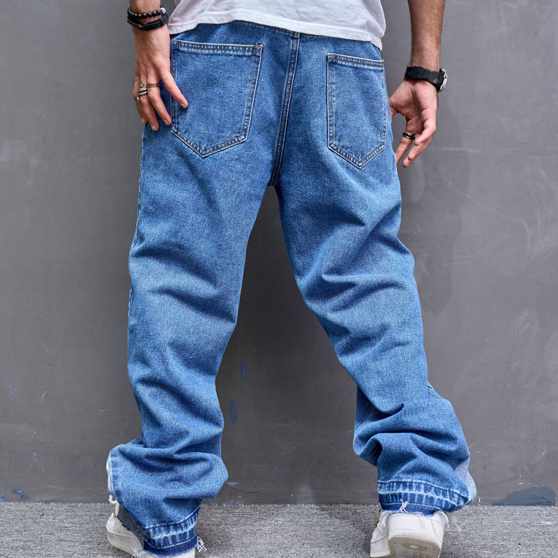 Vintage Casual Jeans Männer Amerikanischen Stil Trend