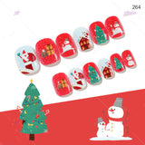 Christmas Cute Children Nails 24 Pieces Wearable - WOMONA.COM