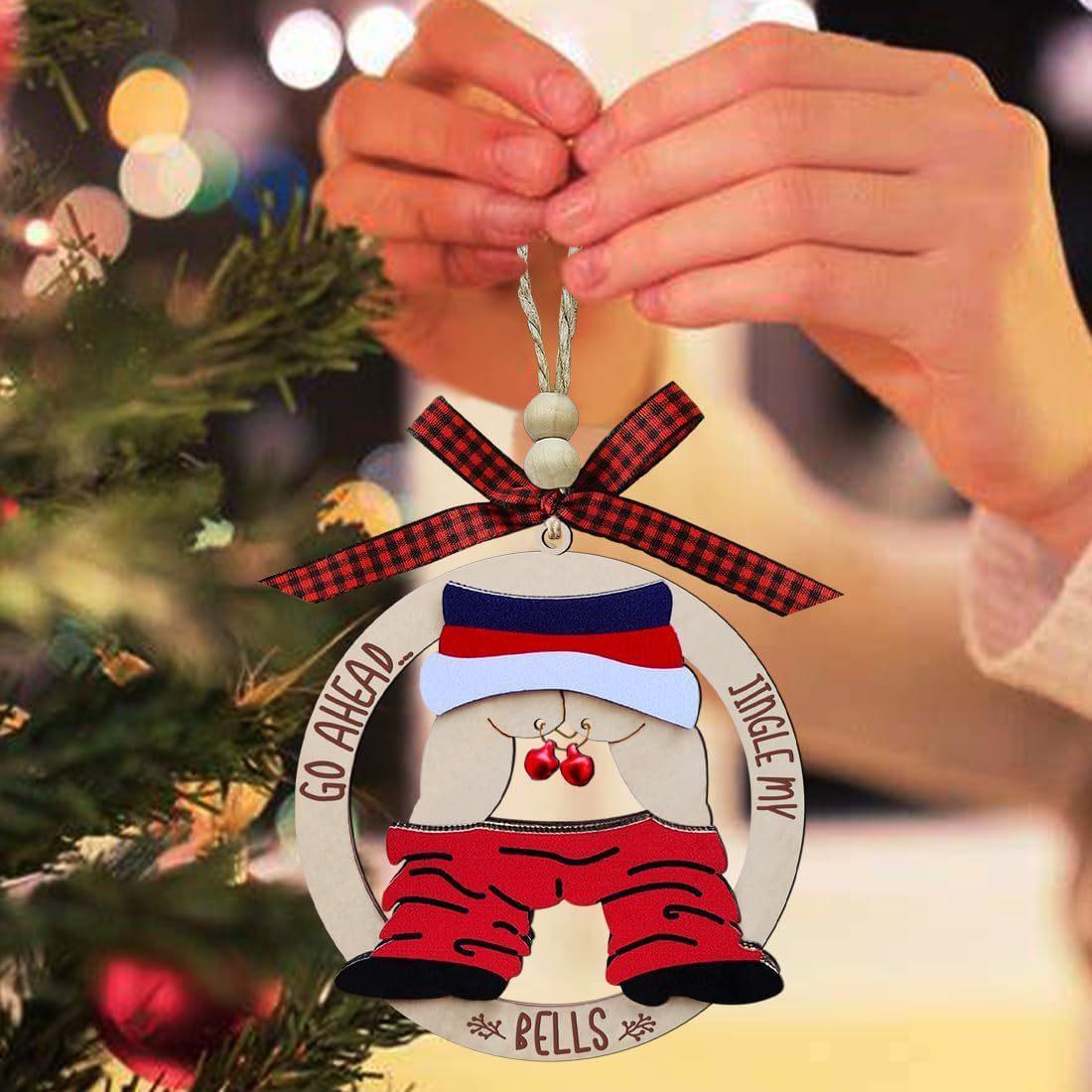 Wooden Christmas Bell Hanging Pendant