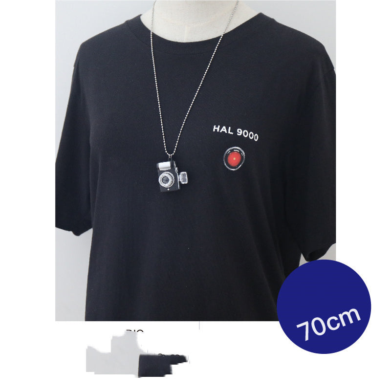 Hip Hop Flash Retro Camera SLR Necklace - WOMONA.COM