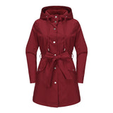 Spring And Autumn New Hooded Waterproof Coat - WOMONA.COM