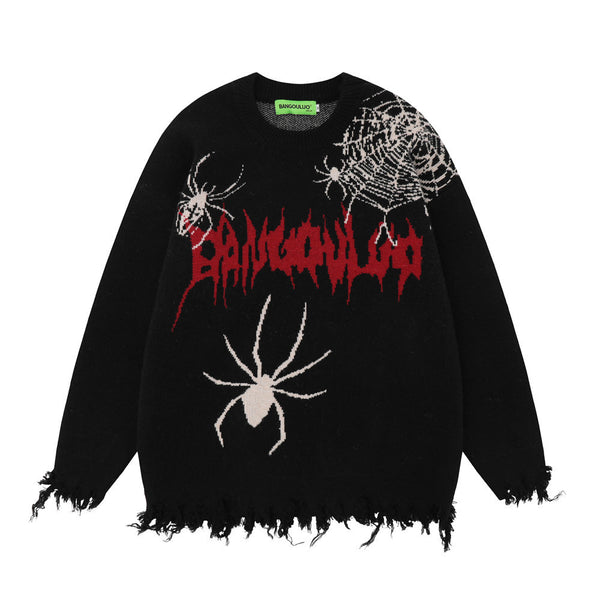 Spider Web Brocade Sweater Men