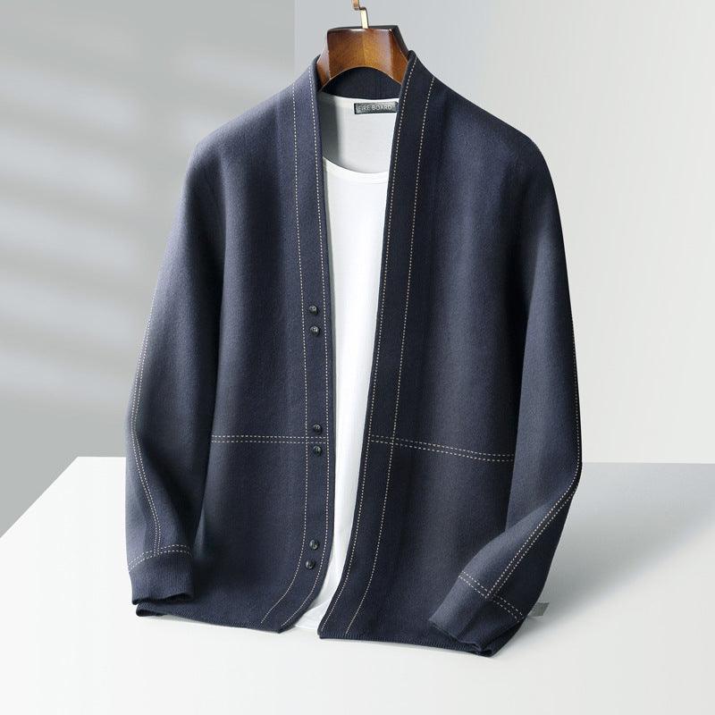Men's New Wool Cardigan Coat - WOMONA.COM