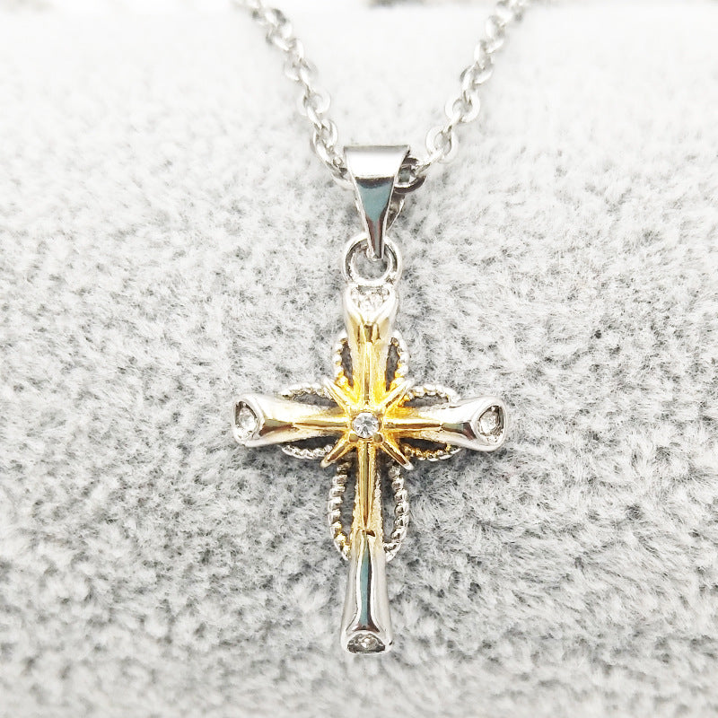 Fashion Octagon Star Cross Pendant Necklaces For Women - WOMONA.COM