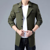 Spring And Autumn Men's Trench Coat - WOMONA.COM