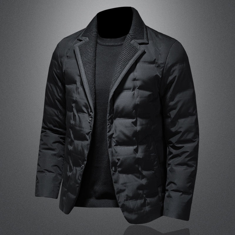 Chaqueta de invierno de plumón, chaqueta gruesa y cálida para hombre