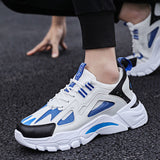 White Sneakers Men Non Slip Walking Running Shoes Sports - WOMONA.COM