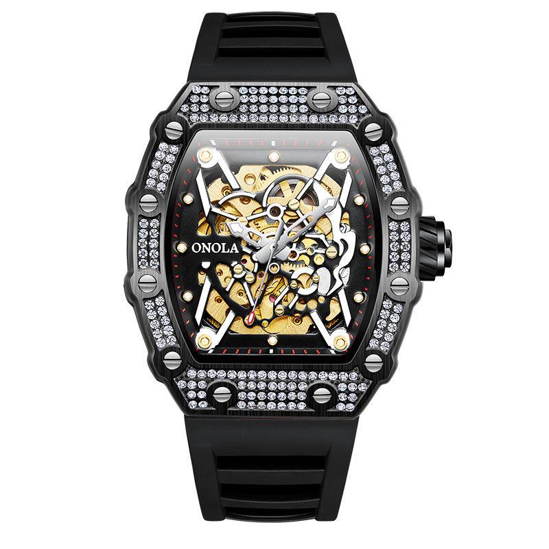 Silicone Band Waterproof Mechanical Watch - WOMONA.COM