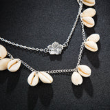 Alloy Flower Shell Necklace - WOMONA.COM