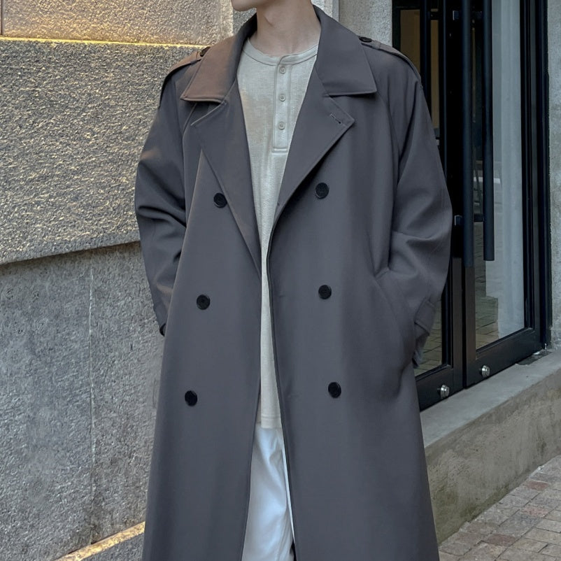 Men's lightweight autumn trench coat