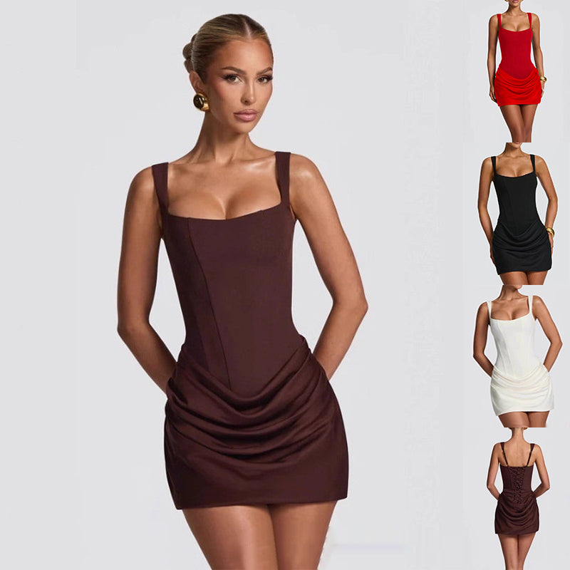 Women's sleeveless corset-style mini dress – product image 1