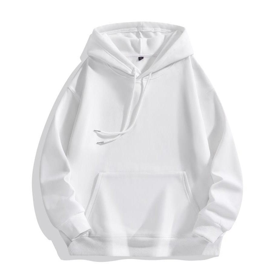Heavy-duty Pure Cotton Hoodie With Plush Shoulder Loose Jacket - WOMONA.COM