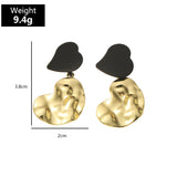 Irregular Metal Bump Earrings - WOMONA.COM