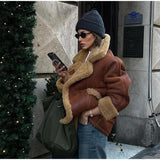 Autumn And Winter Lamb Wool Warm Coat