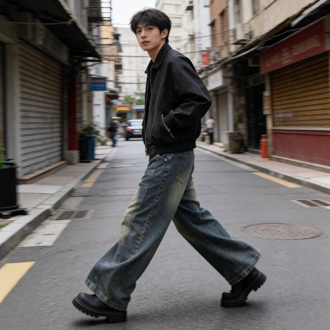Men's Vintage Curved-Leg Jeans