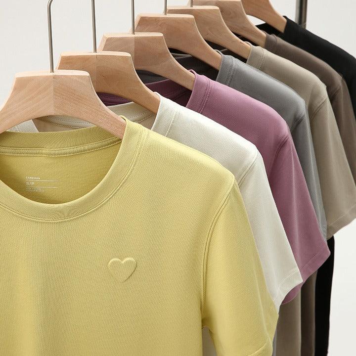Love Embossed T-shirt For Men And Women - WOMONA.COM