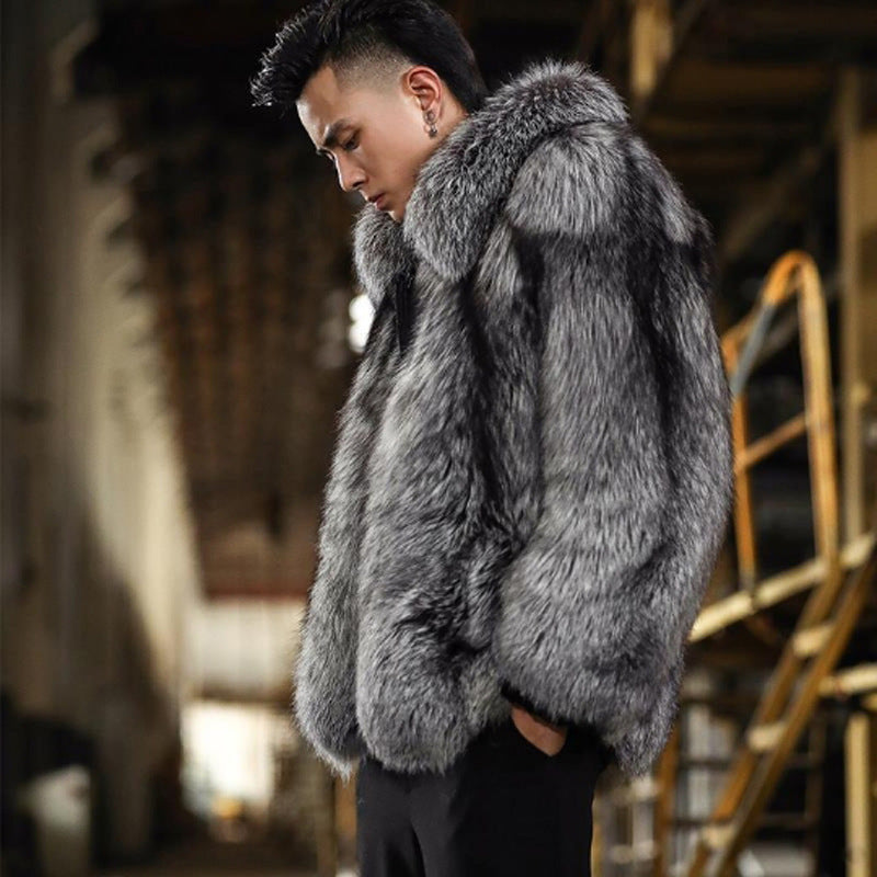 Fox Fur Faux Fur Warm Casual Jacket - WOMONA.COM