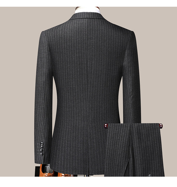 Men's Striped Suit Business Professional Formal Wear - WOMONA.COM