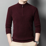 Thick Sweater Men's Half Turtleneck Zipper - WOMONA.COM