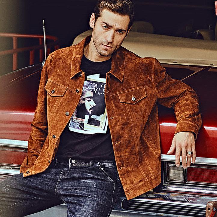 Leather Biker Jacket For Men American - WOMONA.COM