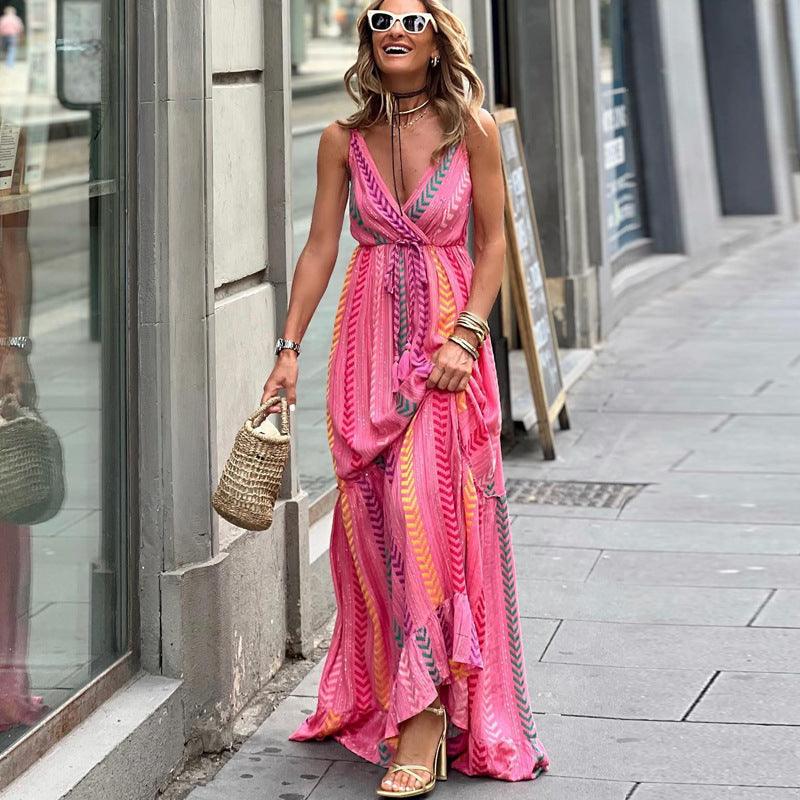 Women's Fashion Irregular With Personality Large Swing Dress - WOMONA.COM