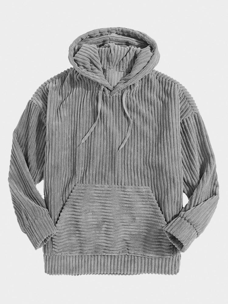 Kangaroo Pocket Hanging Shoulder Hoodie - WOMONA.COM