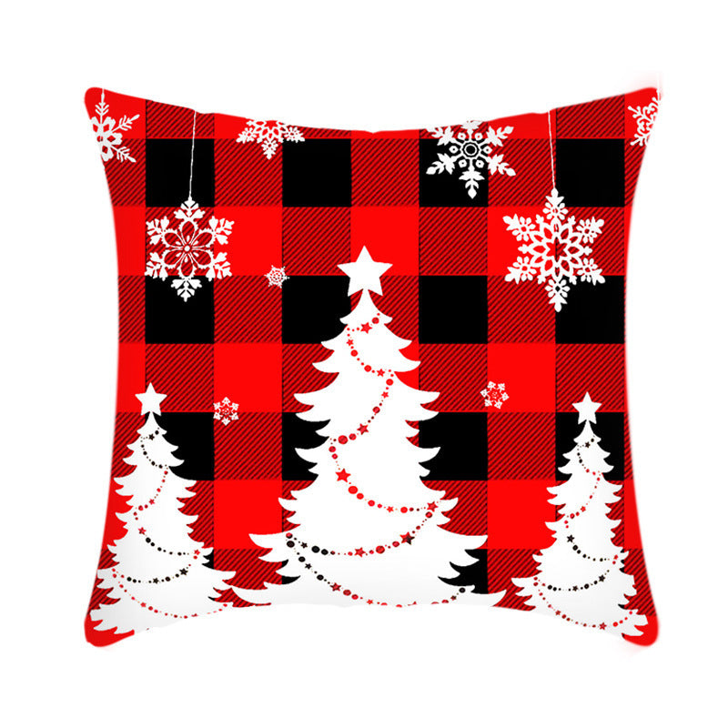 Merry Christmas Cushion Cover 45cm Elk Santa Claus