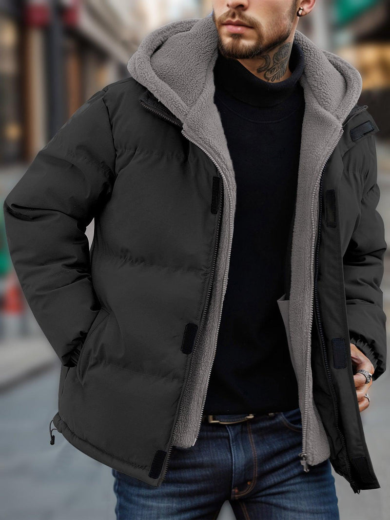 Chaqueta de plumón gruesa y resistente al viento para esquí de hombre