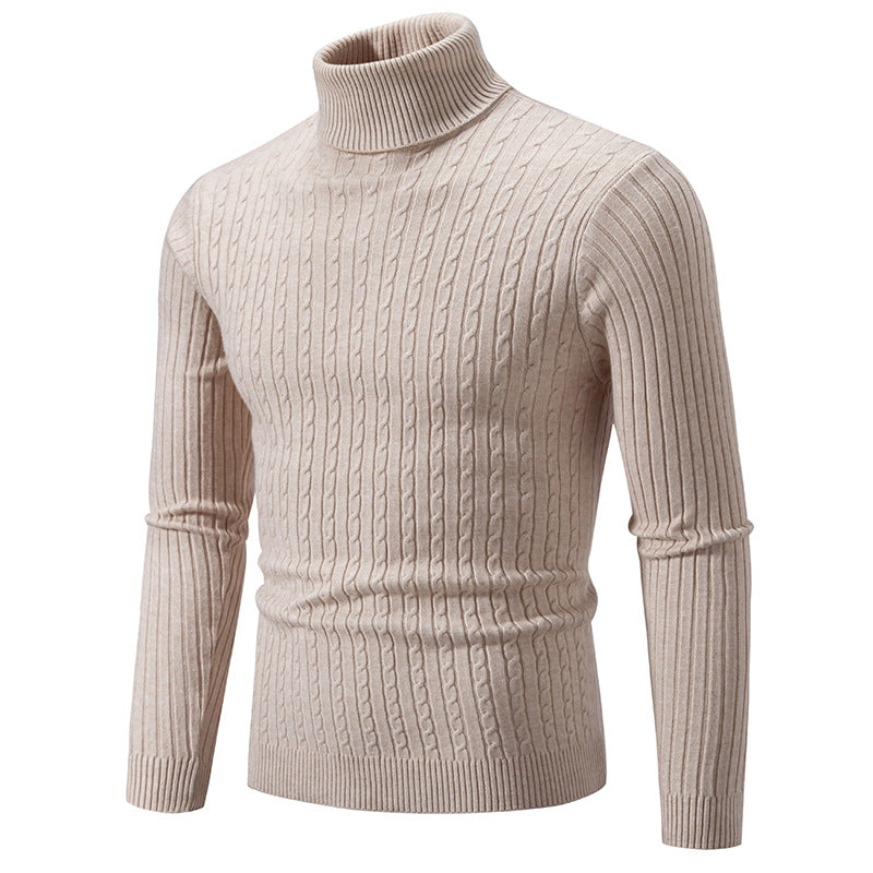 Pullover High Collar Casual Sweater Men - WOMONA.COM