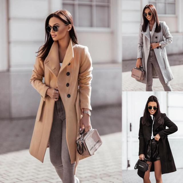 Women's Casual Trench-Style Office Jacket