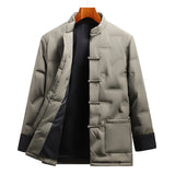 Chinese Tang Costume Down Jacket Chinese Style For Men Fall Winter Coat