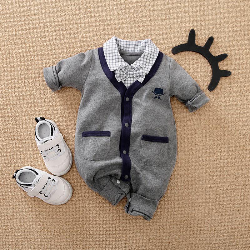 Fake Two Outer Clothing Newborn Clothing Crawl - WOMONA.COM