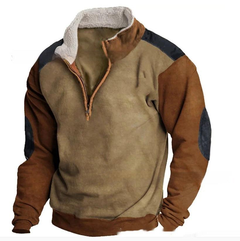 Long Sleeve Half Zipper Style Pullover Sweater - WOMONA.COM