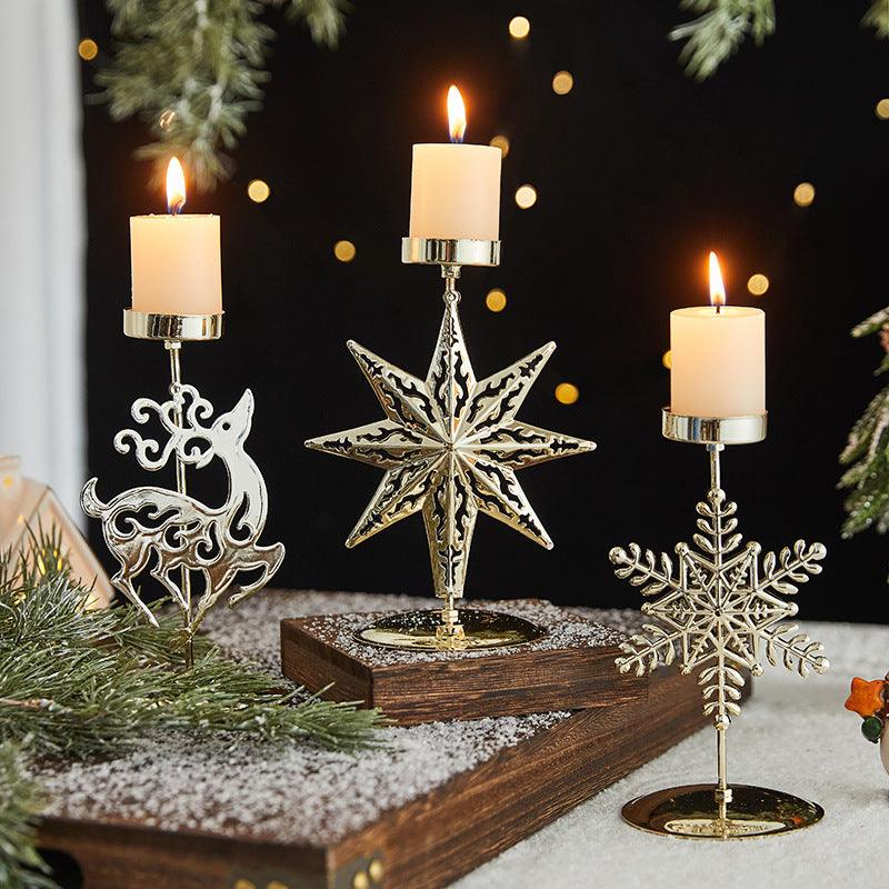 Wrought Iron Christmas Candle Tray