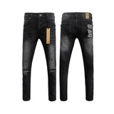 Gerade zerrissene Stretch-Jeans für amerikanische High Street-Casual-Herren