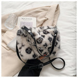 Winter Plush Bags Chain Shoulder Bag Women - WOMONA.COM